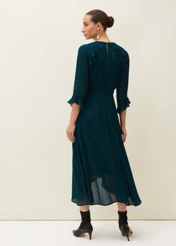 Phase Eight Lilibeth Wrap Midi Dress Ocean Green