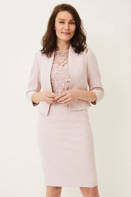 Phase Eight Mariposa Occasion Jacket Antique Rose Pink Blush