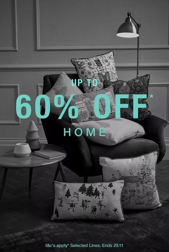 Black Friday 60% off home Debenhams