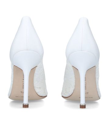 MANOLO BLAHNIK Hangisi Pumps 105 White