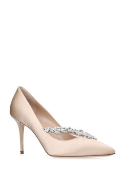 MANOLO BLAHNIK Nadira Pumps 90 Champagne