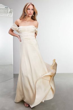 ASOS EDITION Cecilia bardot sequin embellished wedding dress, Ivory