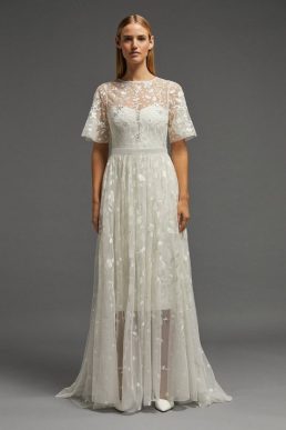 Coast Bridal Embroidered Over Wedding Dress Ivory