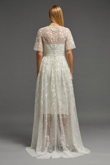 Coast Bridal Embroidered Over Wedding Dress Ivory