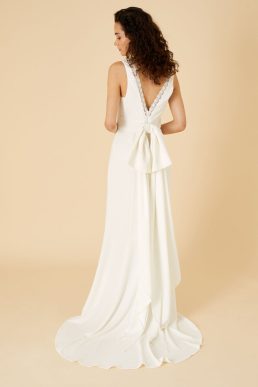 Monsoon Bow back bridal maxi dress ivory
