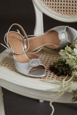 LK Bennette Belle Silver Wedding Shoes