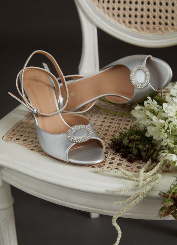LK Bennette Belle Silver Wedding Shoes