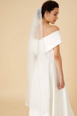 Monsoon Veera Embellished Bridal Veil Ivory