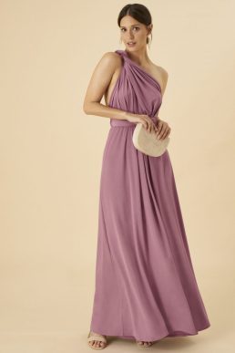 Monsoon Tracy twist me tie me maxi bridesmaid dress pink