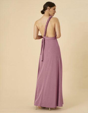 Monsoon Tracy twist me tie me maxi bridesmaid dress pink