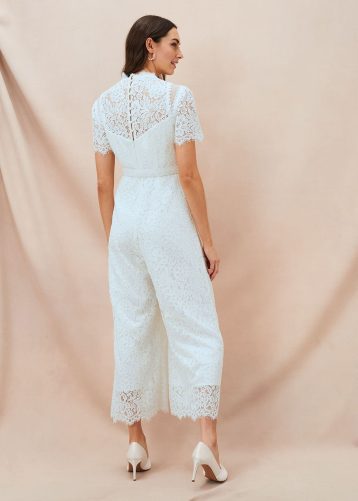 Phase Eight Amaliah Lace Wedding Jumpsuit Ivory