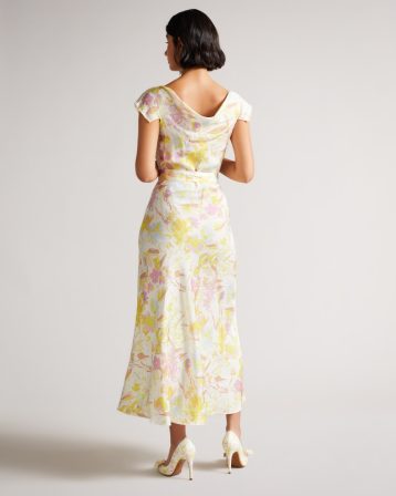 Ted Baker CESCIL Printed Midi Dress, White/Multi - Image 2