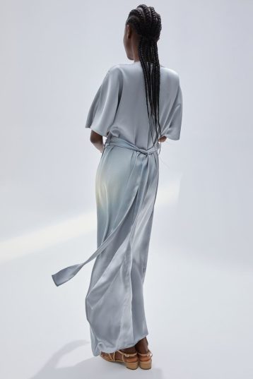 H&M Satin bridesmaid maxi dress Light Grey