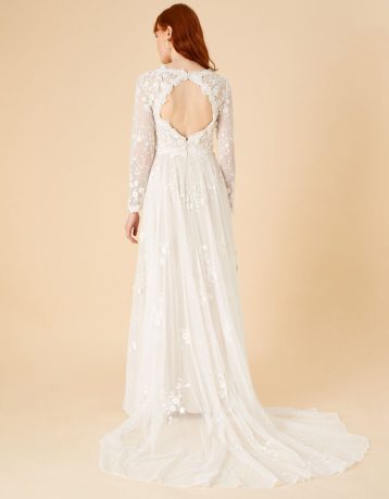 Monsoon Sue embellished bridal maxi dress ivory