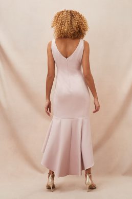 Phase Eight Leela Fitted Maxi Dress Antique Rose Blush