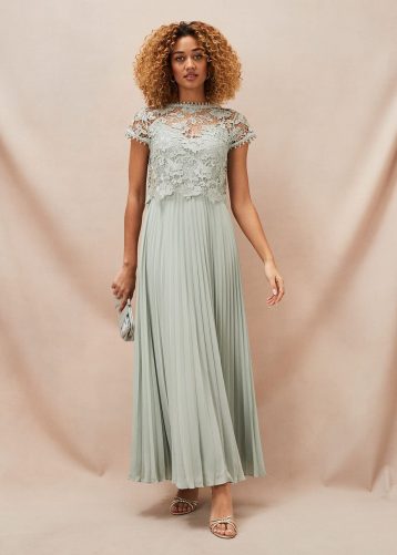 Phase Eight Michelle Double Layer Maxi Dress Mint Green Eau De Nil