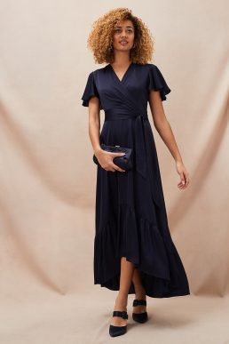 Phase Eight Nancie Elipse Hem Bridesmaid Dress Navy Blue