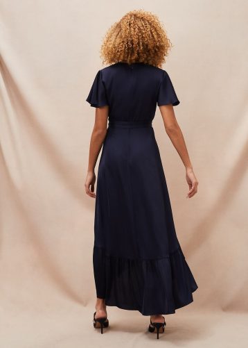 Phase Eight Nancie Elipse Hem Bridesmaid Dress Navy Blue