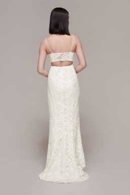 Whistles Lorelei Sequin Wedding Dress Ivory