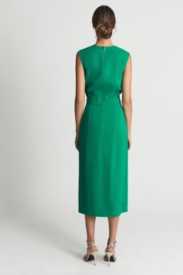 Reiss LAYLA Sleeveless Bodycon Dress Green