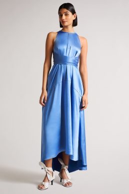 Ted Baker Mmilly High Low Maxi Dress Light Blue