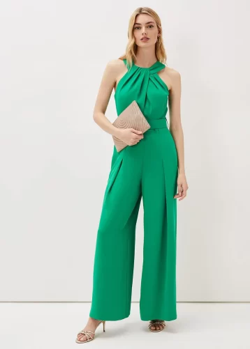 Ted Baker Phase Eight Orla Twist Neck Jumpsuit Green