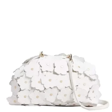 Ted Baker Floriah Flower Applique Frame Clutch ivory