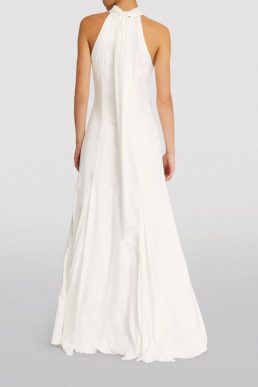 Galvan London Halterneck Maya Gown White