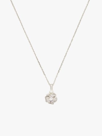 Kate Spade bouquet toss rose pendant white multi