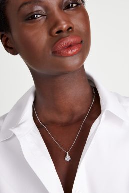 Kate Spade bouquet toss rose pendant white multi