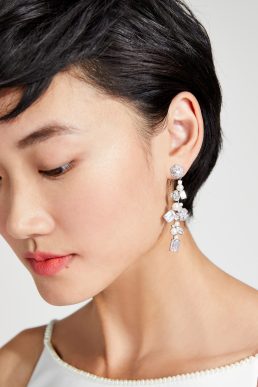 Kate Spade bouquet toss statement earrings white multi