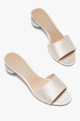 Kate Spade love slide sandals bridal ivory