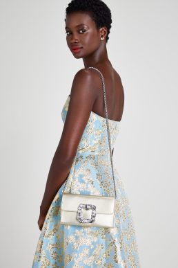 Kate Spade metallic buckle crossbody Pale gold