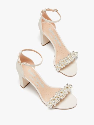 Kate Spade rosa sandals bridal ivory