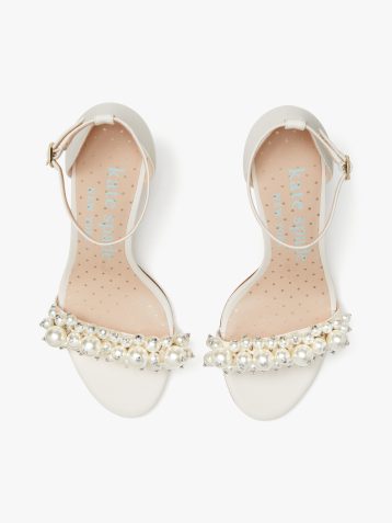 Kate Spade rosa sandals bridal ivory