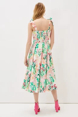 Phase Eight Joyce Printed Fit & Flare Dress Ivory Multi