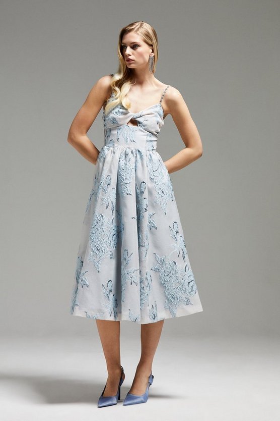 Pale blue midi dress uk top