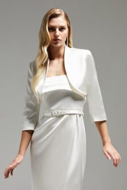 Coast Norman Hartnell Satin Bolero Ivory