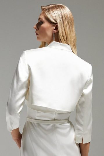 Coast Norman Hartnell Satin Bolero Ivory