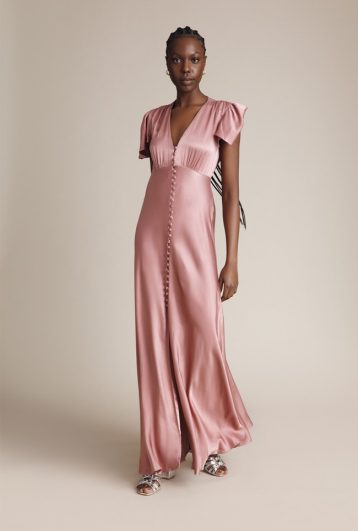 Ghost Delphine Frill Bridesmaid dress Rose Pink