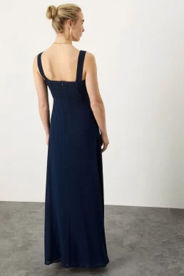 Monsoon Lori lace maxi dress navy blue