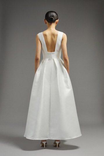 Coast Structured Deep V Full Maxi Dress​s Ivory