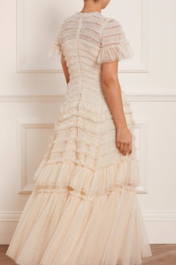 Needle & Thread Valentine Ruffle Gown Champagne
