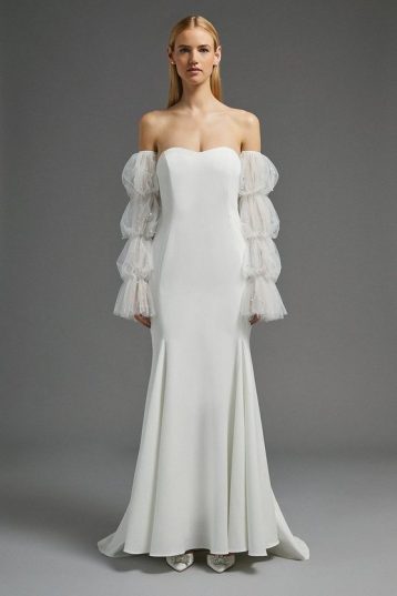 Coast Bridal Pearl Tiered Sleeves Ivory