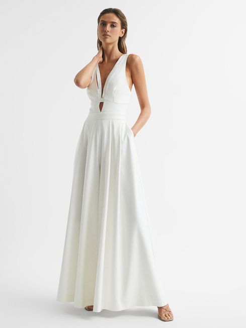 White jumpsuit reiss on sale