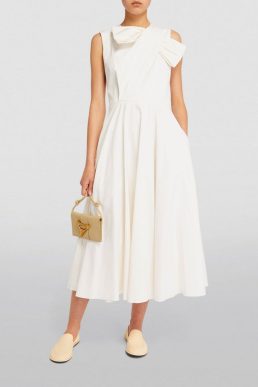 ROKSANDA Brigitte Midi Dress Ivory