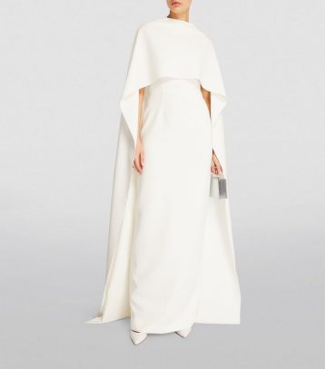 ROKSANDA Draped-Sleeve Elina Bridal Gown Ivory