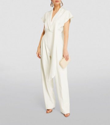 ROKSANDA Sash-Detail Romana Bridal Jumpsuit Ivory