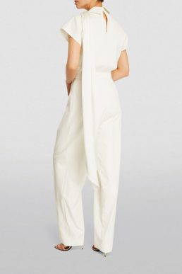 ROKSANDA Sash-Detail Romana Bridal Jumpsuit Ivory