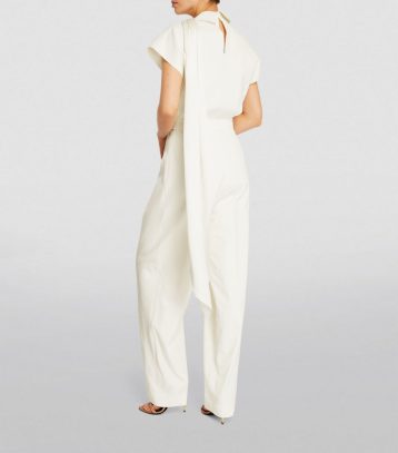 ROKSANDA Sash-Detail Romana Bridal Jumpsuit Ivory